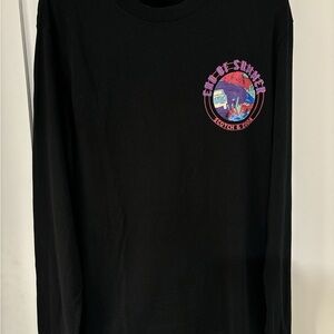 Scotch & Soda Black Graphic Long Sleeve Shirt